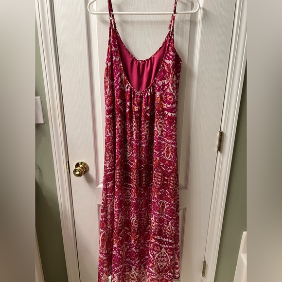 Show Me Your MuMu Pink and White Patterned Maxi Dress - Picture 3 of 3